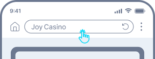 Шаг 1 - Открыть сайт JoyCasino в мобильном браузере Открыть сайт JoyCasino в мобильном браузере